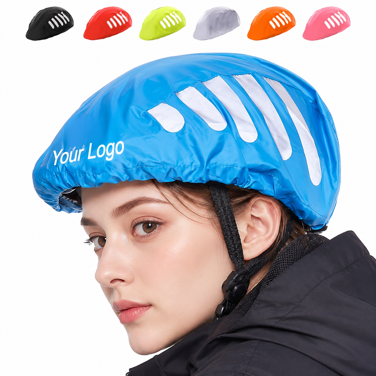 Individueller Fahrradhelm Regenüberzug